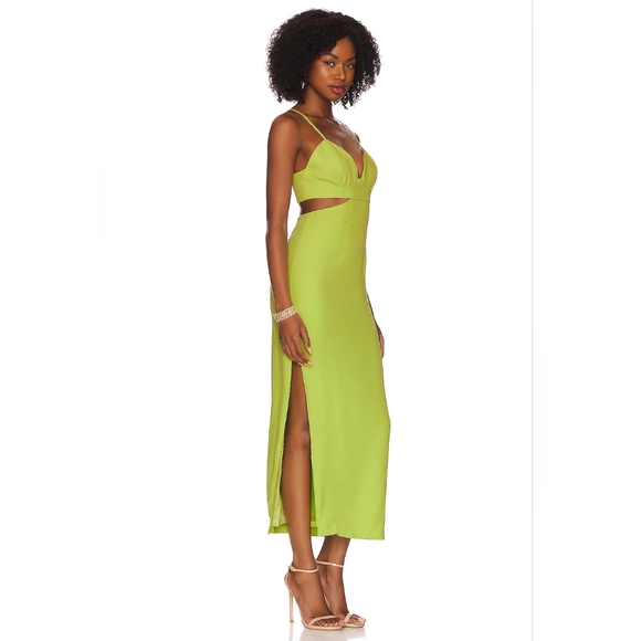 13. NWT BARDOT CUT OUT SLIT MIDI DRESS - Picture 2 of 6